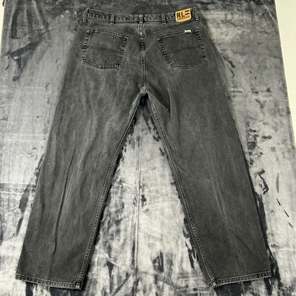 Polo Jeans Company Denim Pants Mens 42x32 Black The RL Easy Fit 6549YA12056